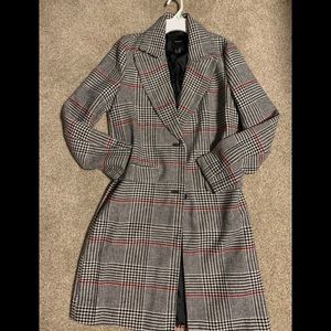 Forever21 Plaid Long Coat